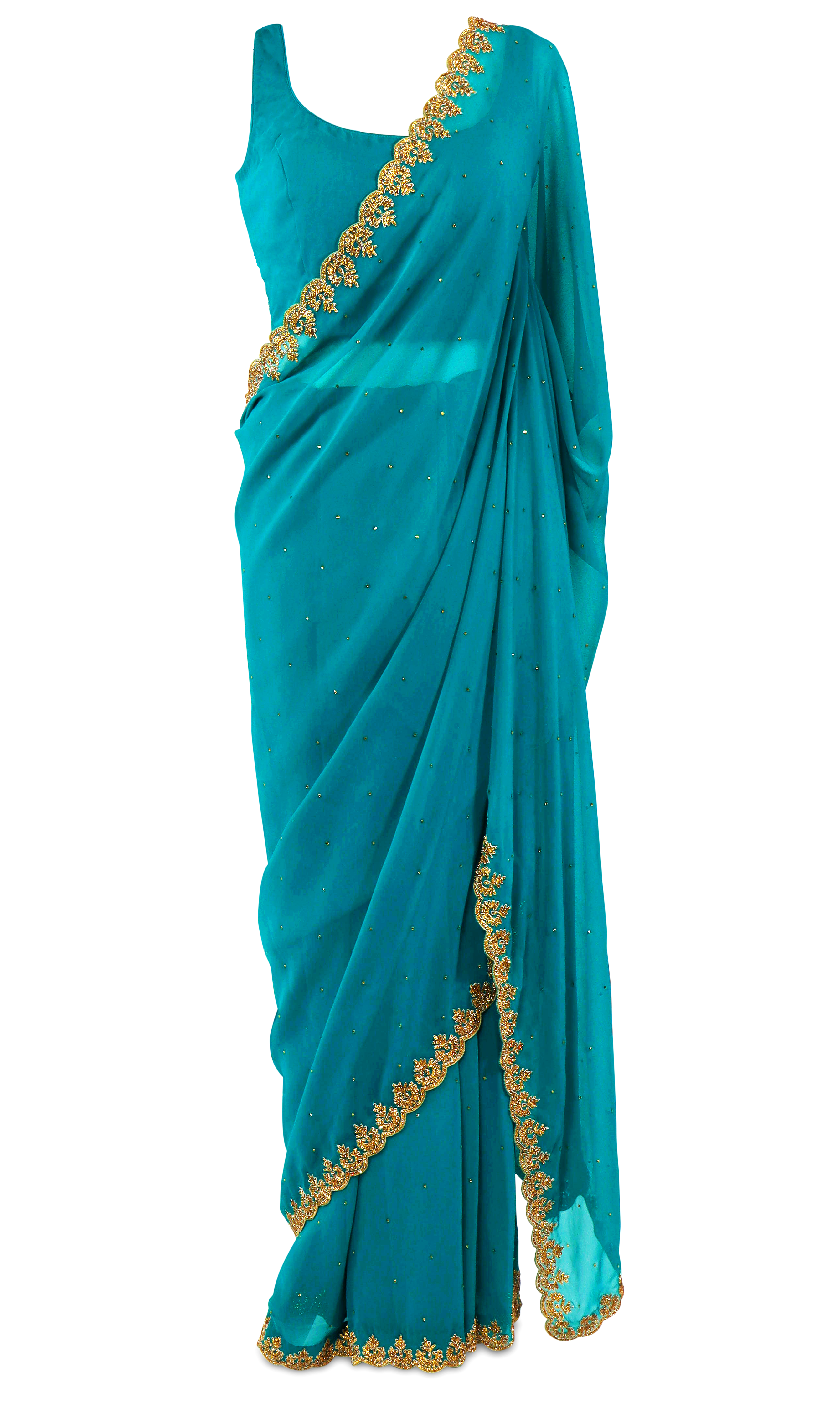 Aura Aaira Lotus Linen Saree (Blue) in Tirupur at best price by